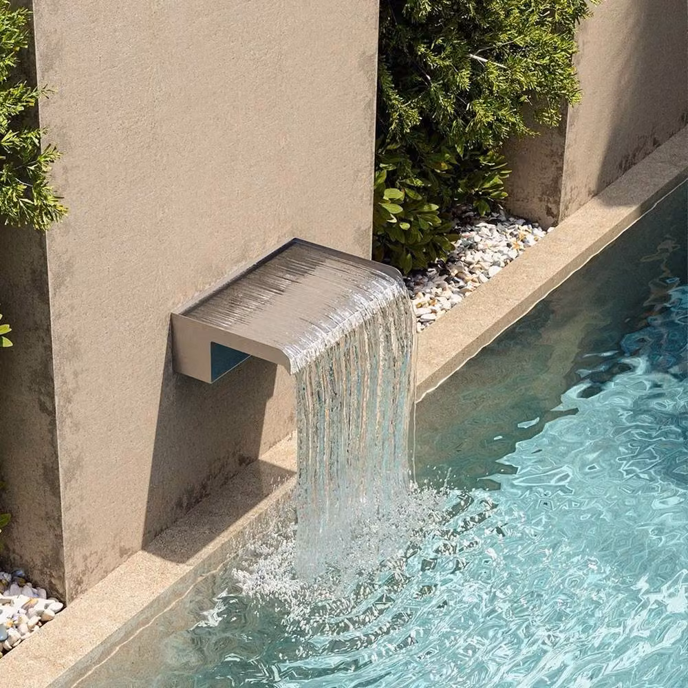 EONLION Stainless Steel Waterfall Water Blade Cascade in Silver, Width: 100 cm – 3
