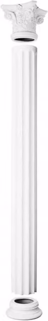 Orac Decors Column Corinthian White Polyurethane Freestanding Round Classic Column Height: 241.5 cm