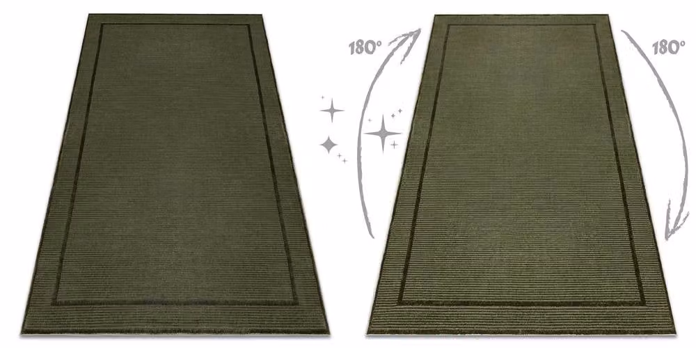 RugsX Aura Geometric Green Polyester Rug, W: 160 cm, L: 220 cm – 2
