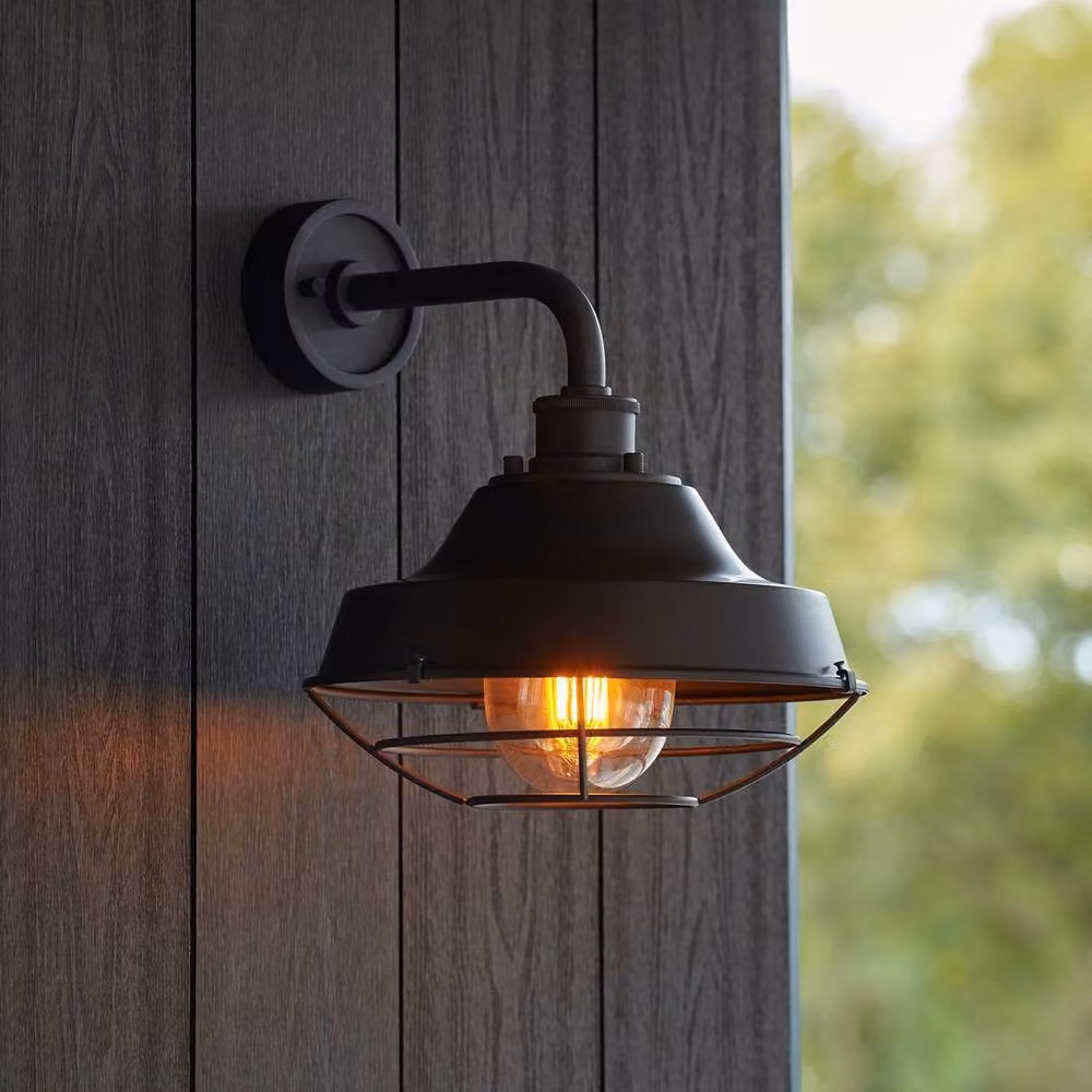 Netlighting Brindisi Outdoor Dome Wall Lamp in Matt Black with Clear Glass – 2