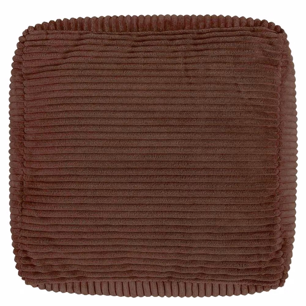 icon Amara Square Bean Bag Footstool in Brown Corduroy – 3