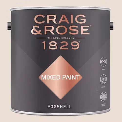 Craig & Rose 1829 Eggshell Paint Stop in Broken White, 2.5 l