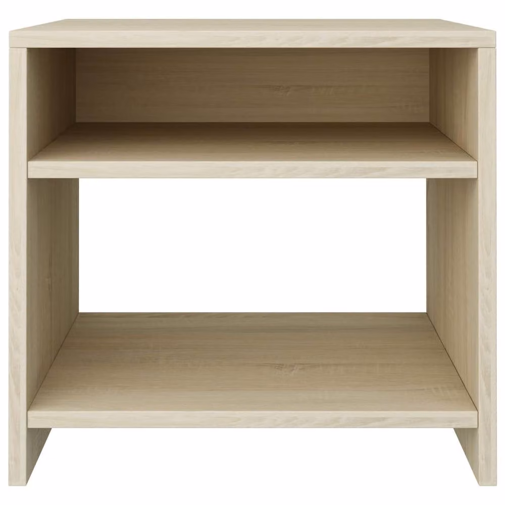 Berkfield Home Elegant Bedside Cabinets, 2 Piece Set in Sonoma Oak and Light Tan, W/D/H: 40 x 30 x 40 cm – 2