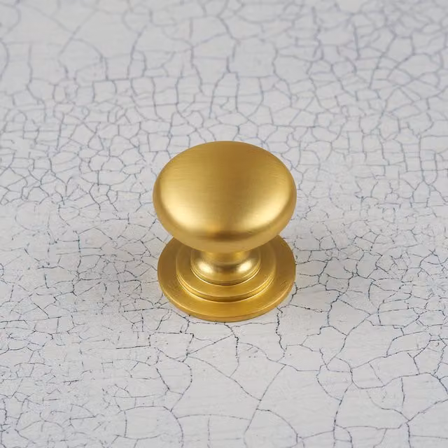 Handle & Home Cup Handle and Matching Knobs in Dark Brushed Brass, 42mm
