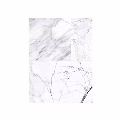 WALPLUS Marble Wall Stickers, White Abstract Square Peel and Stick Removable Wall Decals, 15 x 15 cm – 1