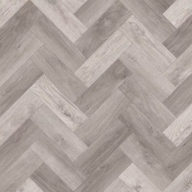 HolPa Wood Effect Luxury Vinyl Tile Planks in Pale Grey, Covers 3.763sqm