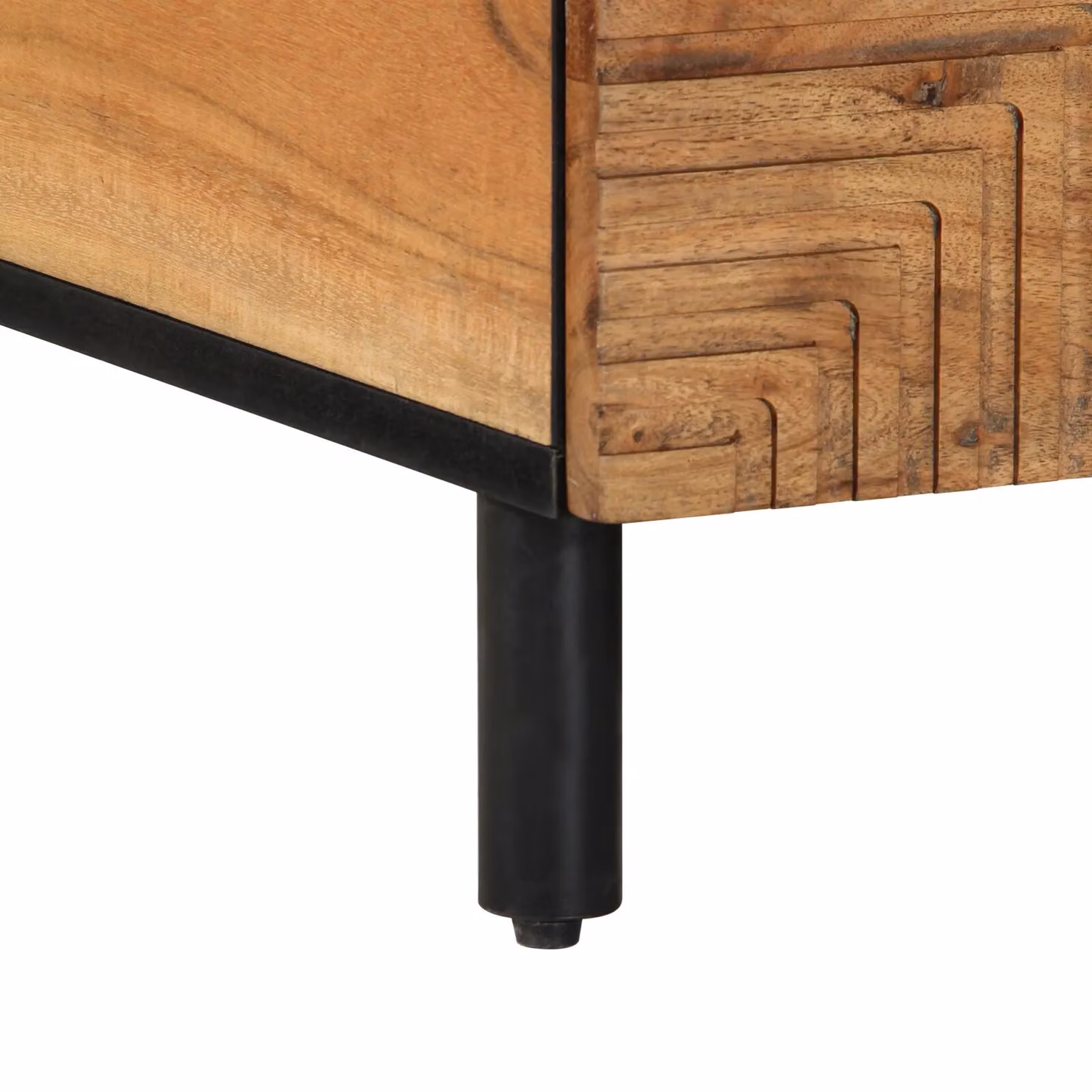 Berkfield Home Brown Acacia Solid Wood Coffee Table W: 80 cm, D: 54 cm, H: 40 cm – 5