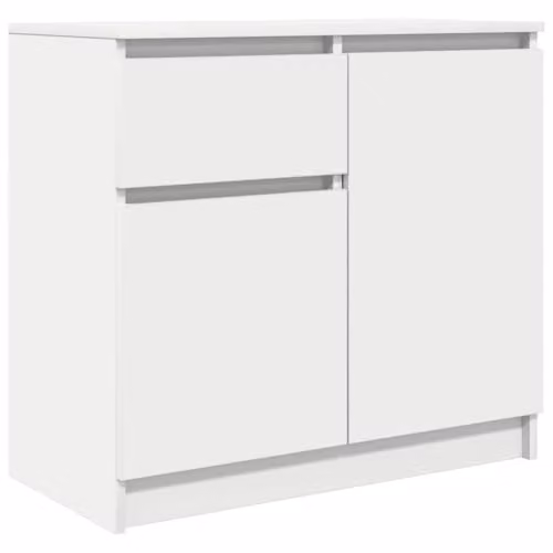 vidaXL Modern White Sideboard in MDF, W/D/H: 71 x 35 x 65 cm