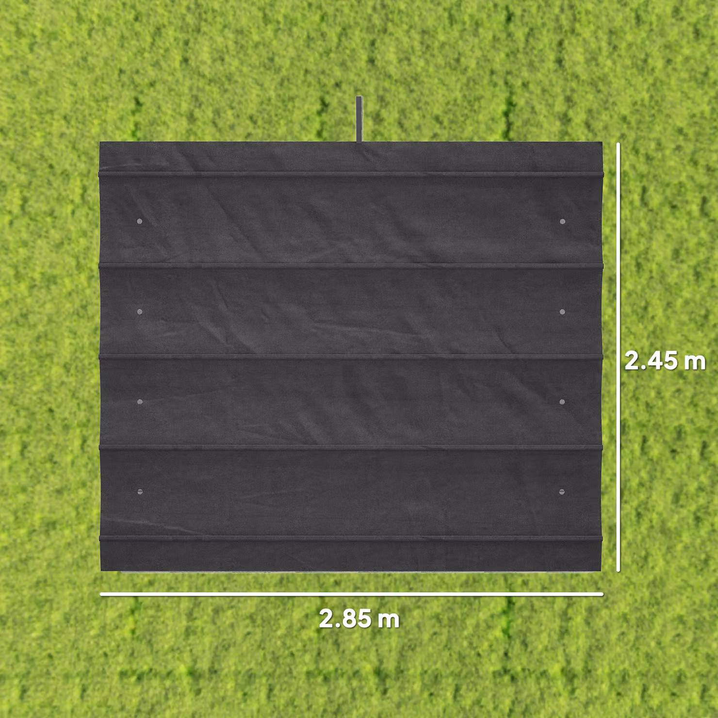 Outsunny Retractable Pergola Roof Sun Shade Cover in Dark Grey with UPF 50+ Protection, W: 3 m, D: 2.15 m – 3
