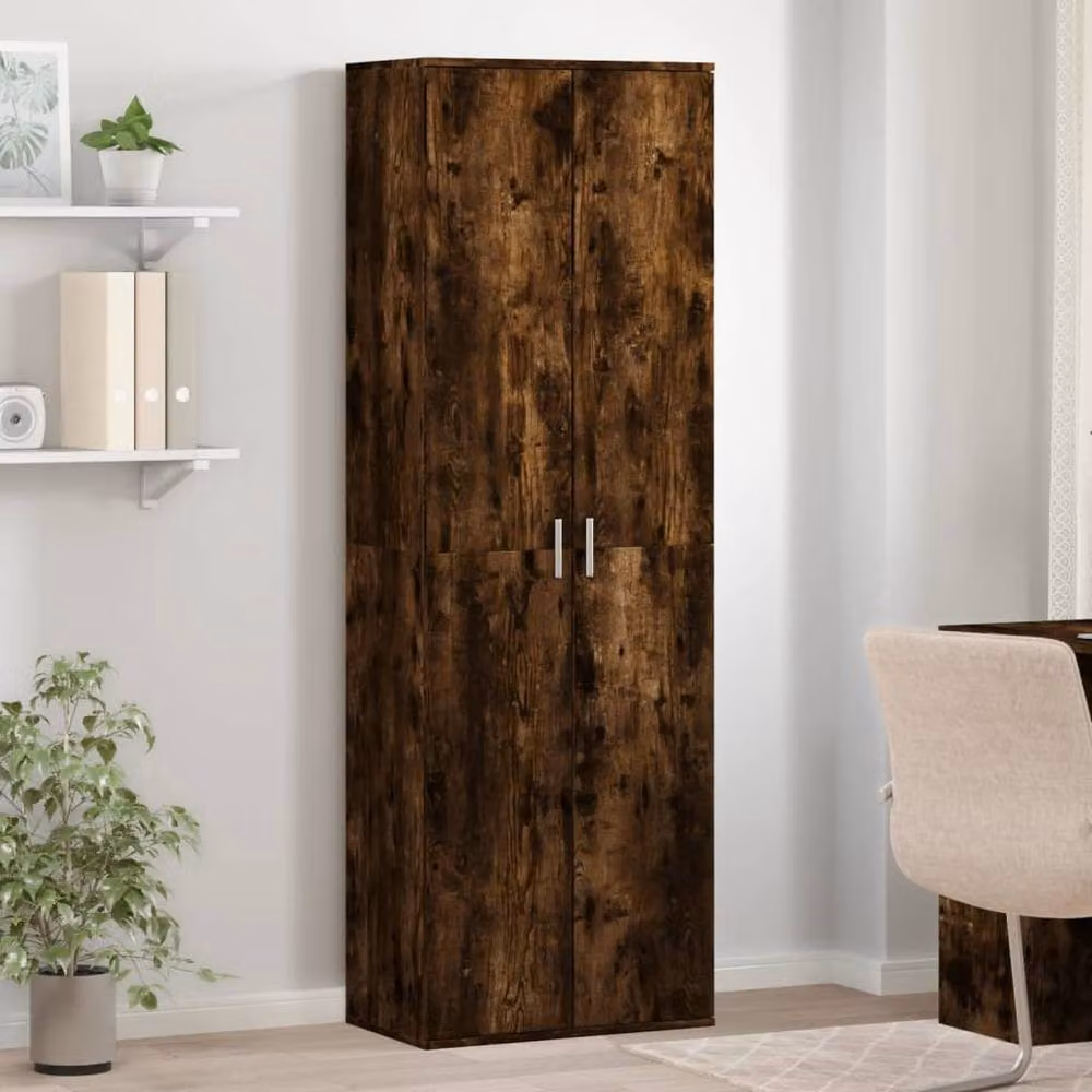 Berkfield Home Modern Smoked Oak Highboard in Brown, W/D/H: 60 x 35 x 180 cm – 2