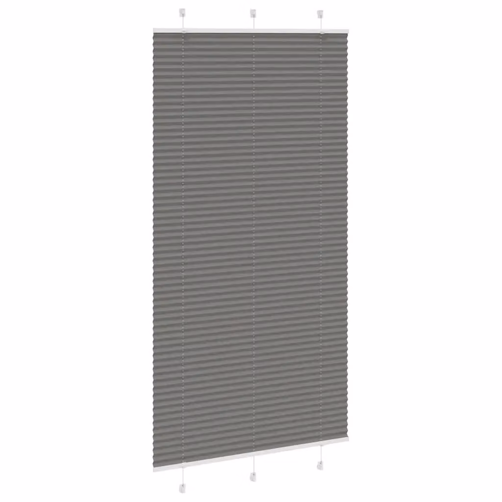 Berkfield Home Single Pleat Fabric Blind in Anthracite and Black, W/H: 110 x 200 cm – 3