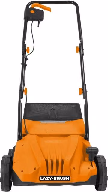 Lazy Tools Electric Artificial Grass Brush Sweeper in Orange with Collection Bag – 1