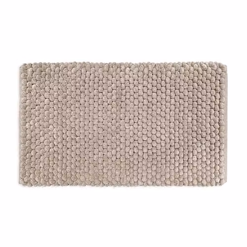 Allure Bath Fashions Luxury Chunky Bobble Bath Mat in Mocha, Non-Slip and Quick-Drying, W: 50 cm, D: 80 cm