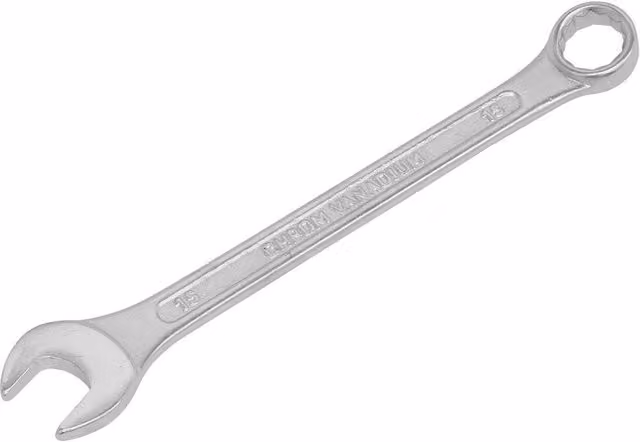 Loops 15mm Combination Spanner in Silver Chrome Vanadium Steel