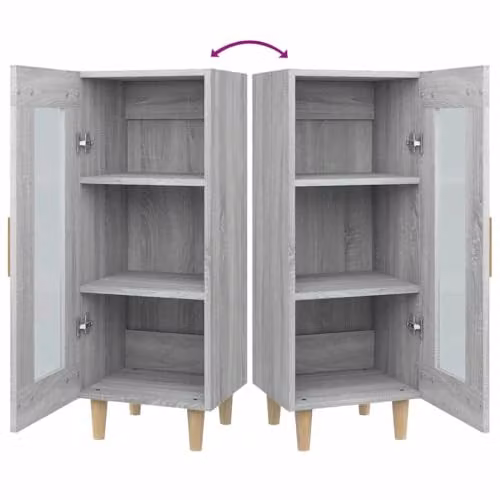 vidaXL Grey Sonoma Sideboard in Engineered Wood W/D/H: 34.5 x 34.5 x 90 cm – 3