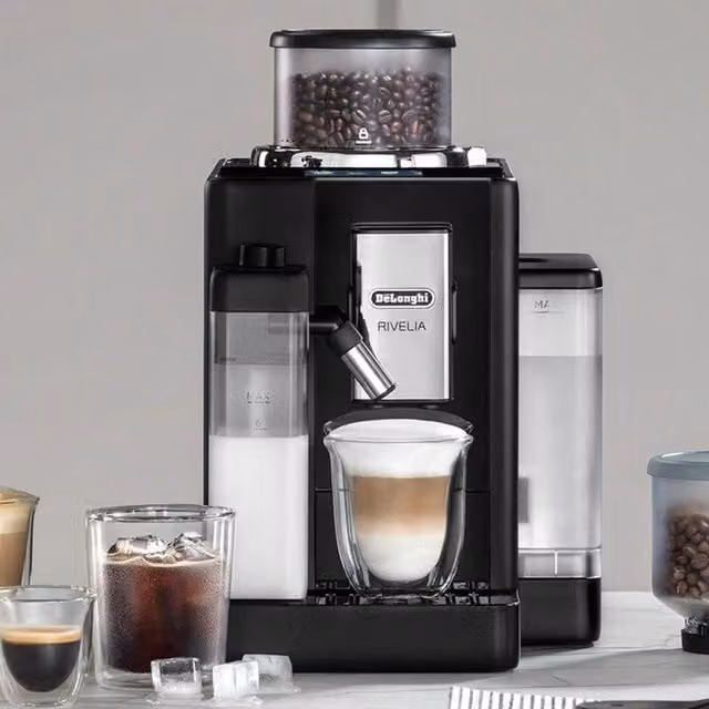 DeLonghi Rivelia Bean to Cup Automatic Coffee Machine with Touch Display, Black
