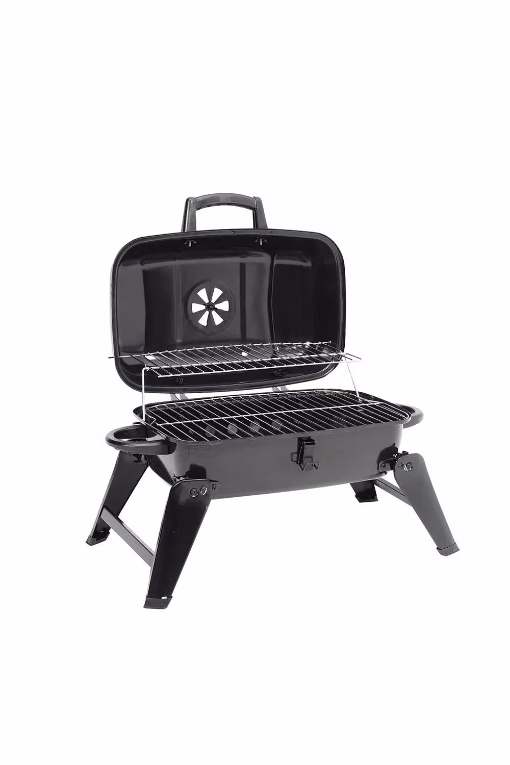 Living and Home Portable Tabletop Charcoal BBQ in Black with Stainless Steel Wire Mesh, W/D/H: 36.0 x 68.0 x 36.0 cm – 4