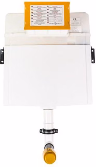 Thomas Dudley Slim Concealed Cistern in White with Adjustable Height Frame