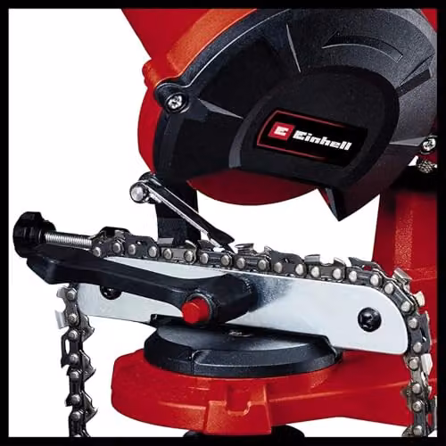Einhell Power X-Change 18V Cordless Chainsaw Sharpener in Red with Depth Stop and Chain Tensioner – 3