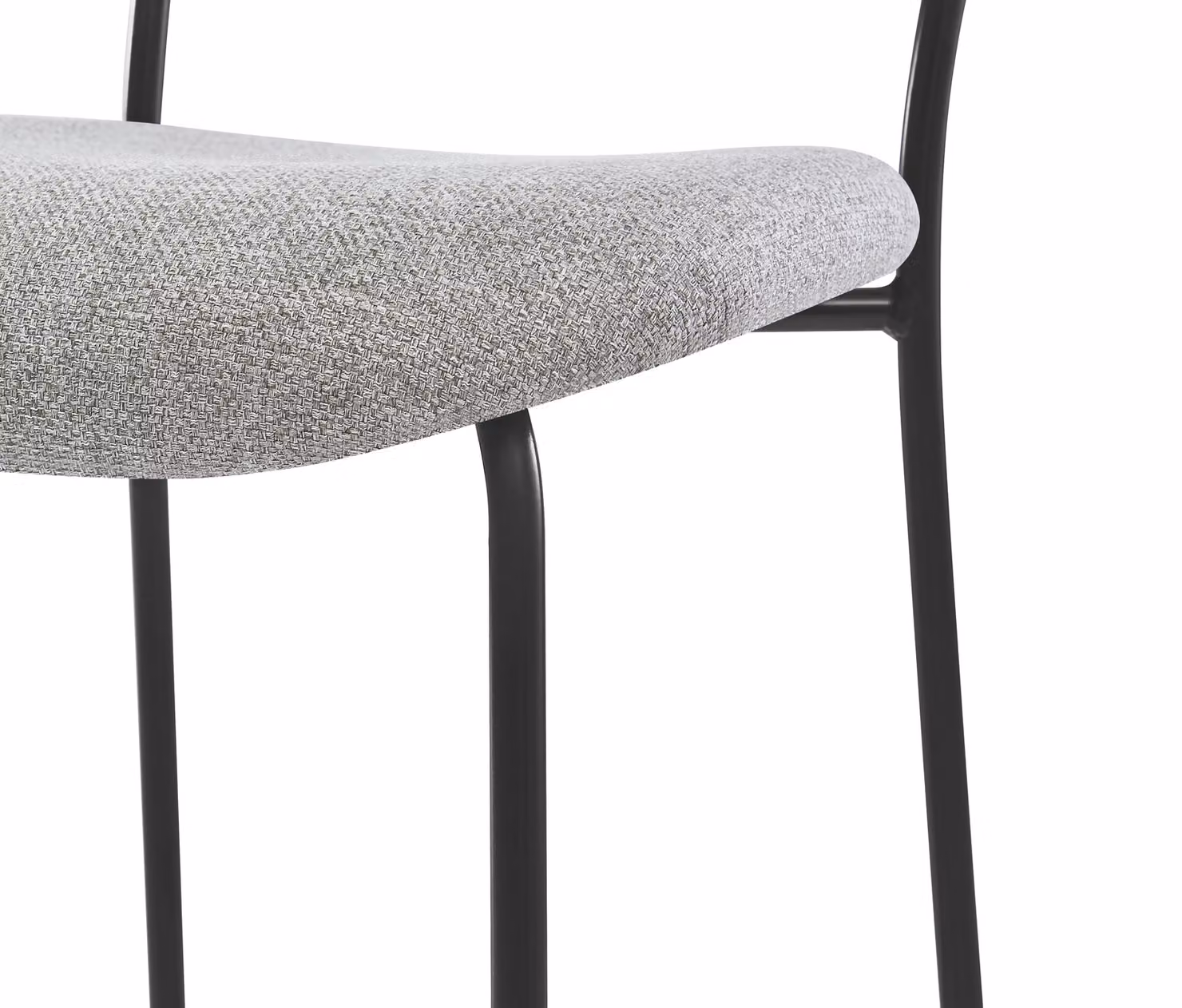 Nordlys Set of 2 Industrial Metal and Wood Dining Chairs in Grey and Black – 3