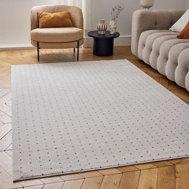 THE RUGS Carmel Modern Dotted Design Soft Pile Area Rug or Runner in Terracotta, W/D/H: 80 x 300 cm – 1