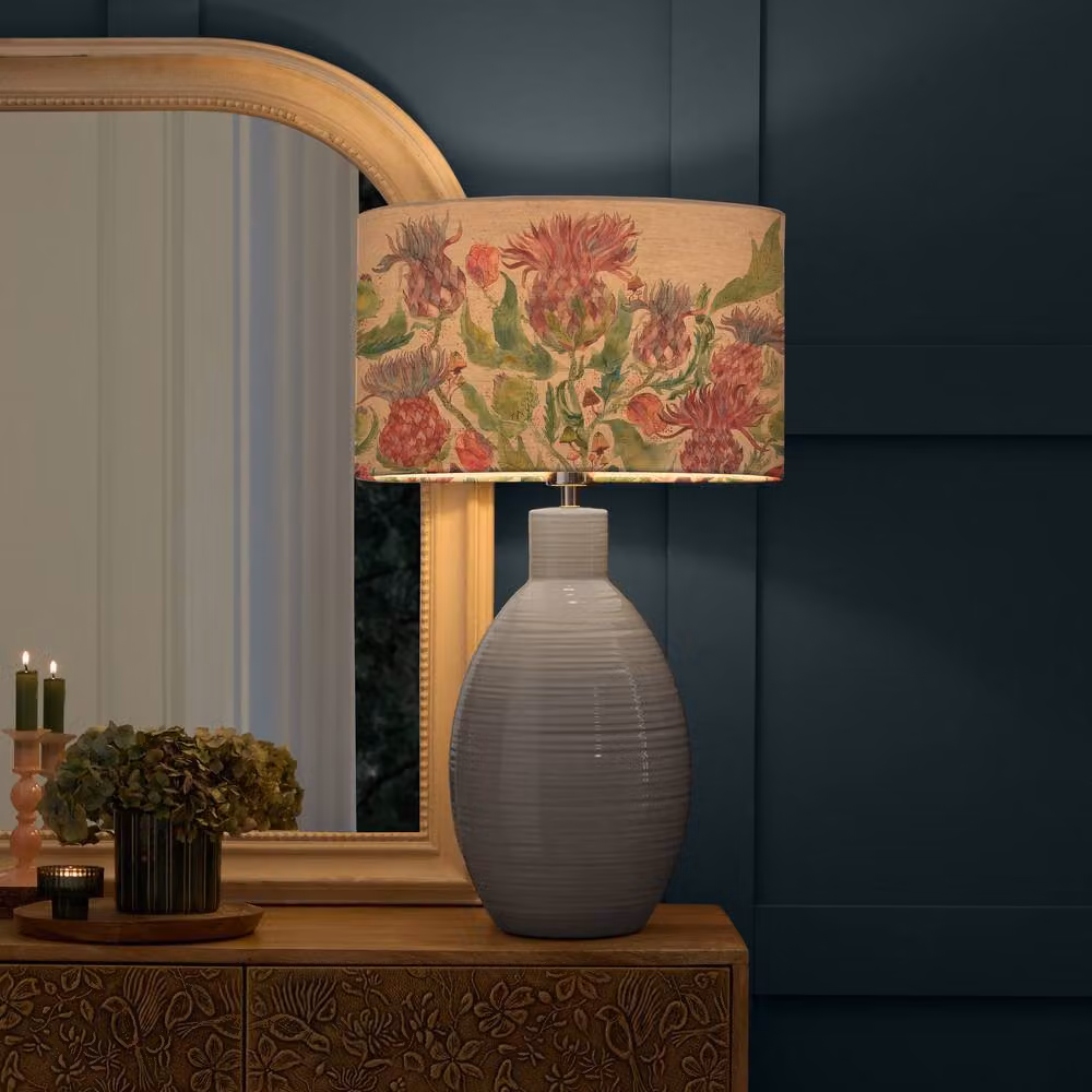 Voyage Maison Epona Blue Ceramic Table Lamp with Fairytale Bristle Eva Fabric Lampshade – 2