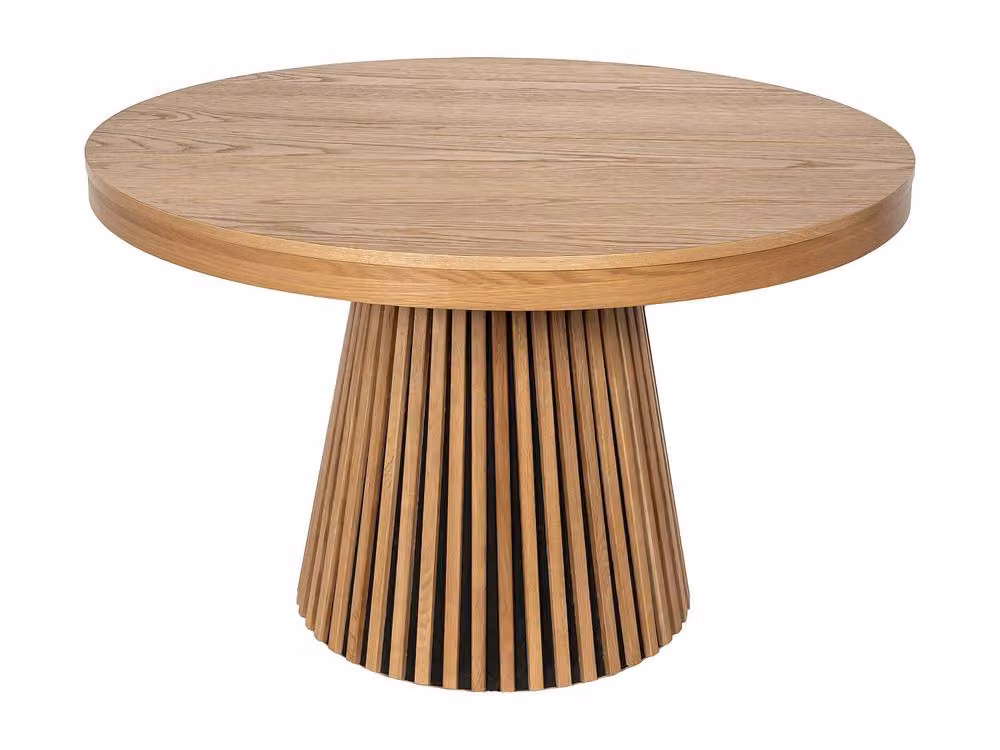 Vente-unique Oval Extendable Dining Table for 4 to 6 Adults in Light Oak Veneer – 2