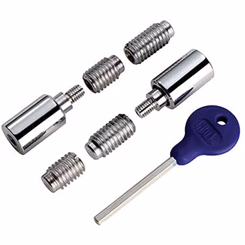 Loops Sash Window Stop Lock Set with Key, Chrome Window Restrictor