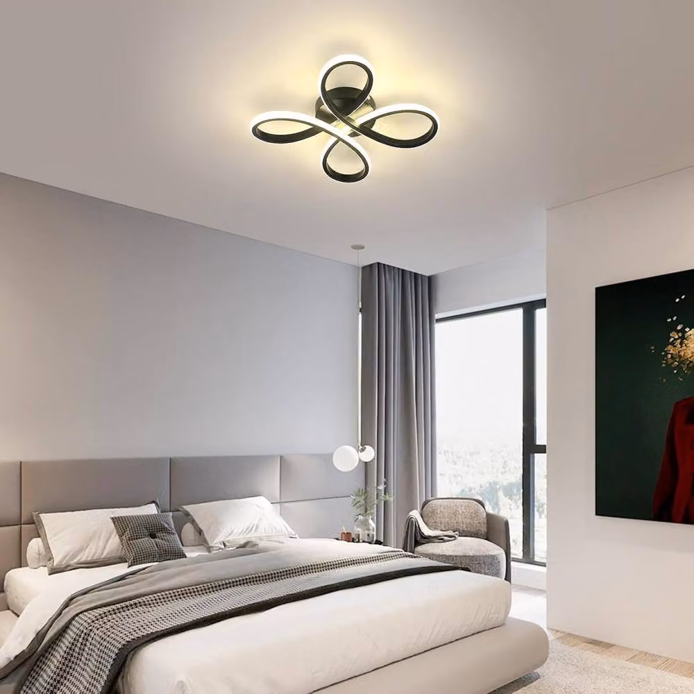 Goeco LED Ceiling Light, 30 W, Black Aluminium, 4500 K Cool White – 3