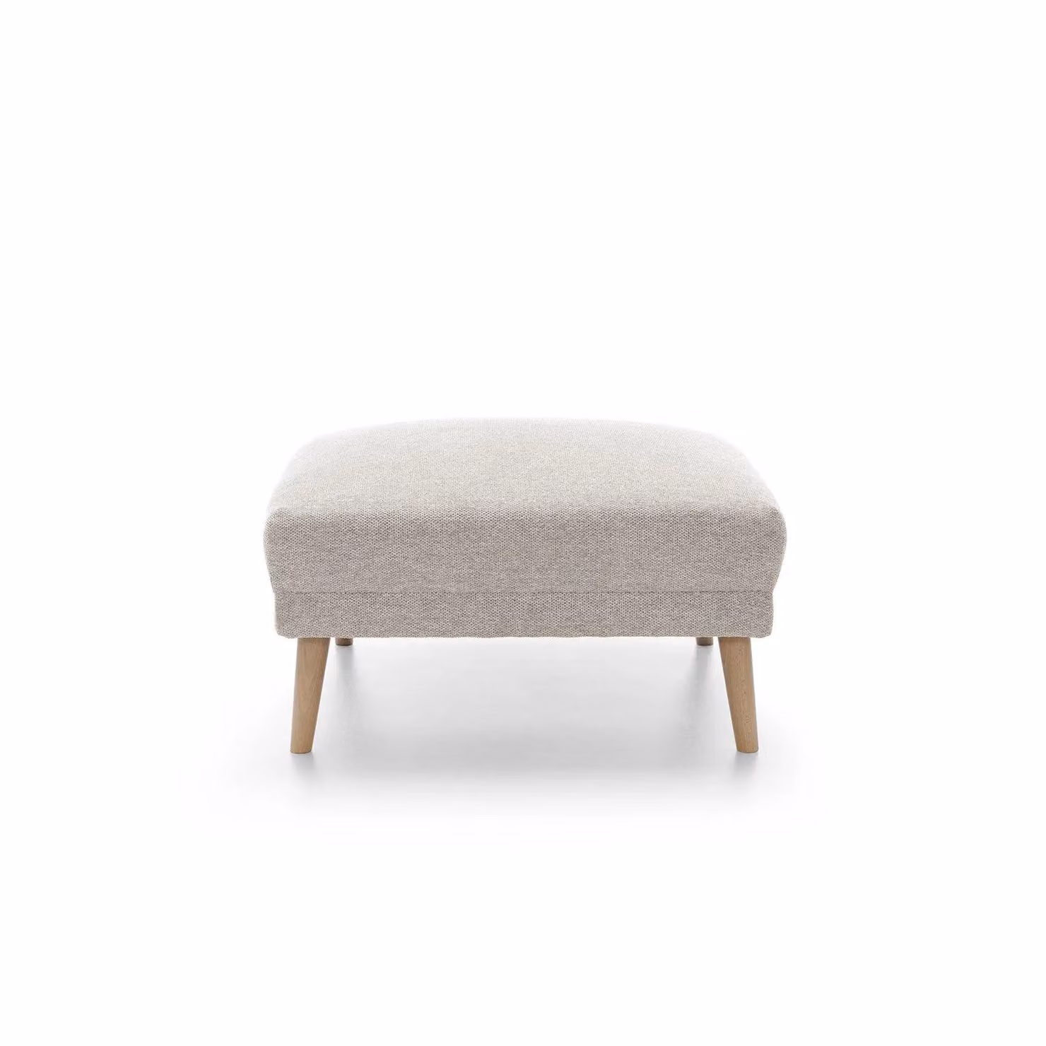 Abakus Direct Harper Footstool in Beige Fabric – 2