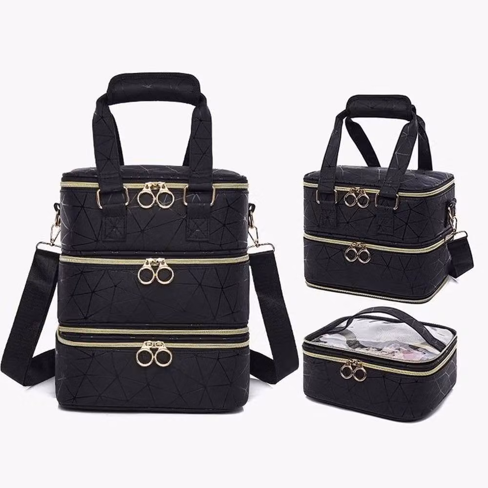 EONLION Black Manicure Tools and Nail Lamp Carrying Case – 3