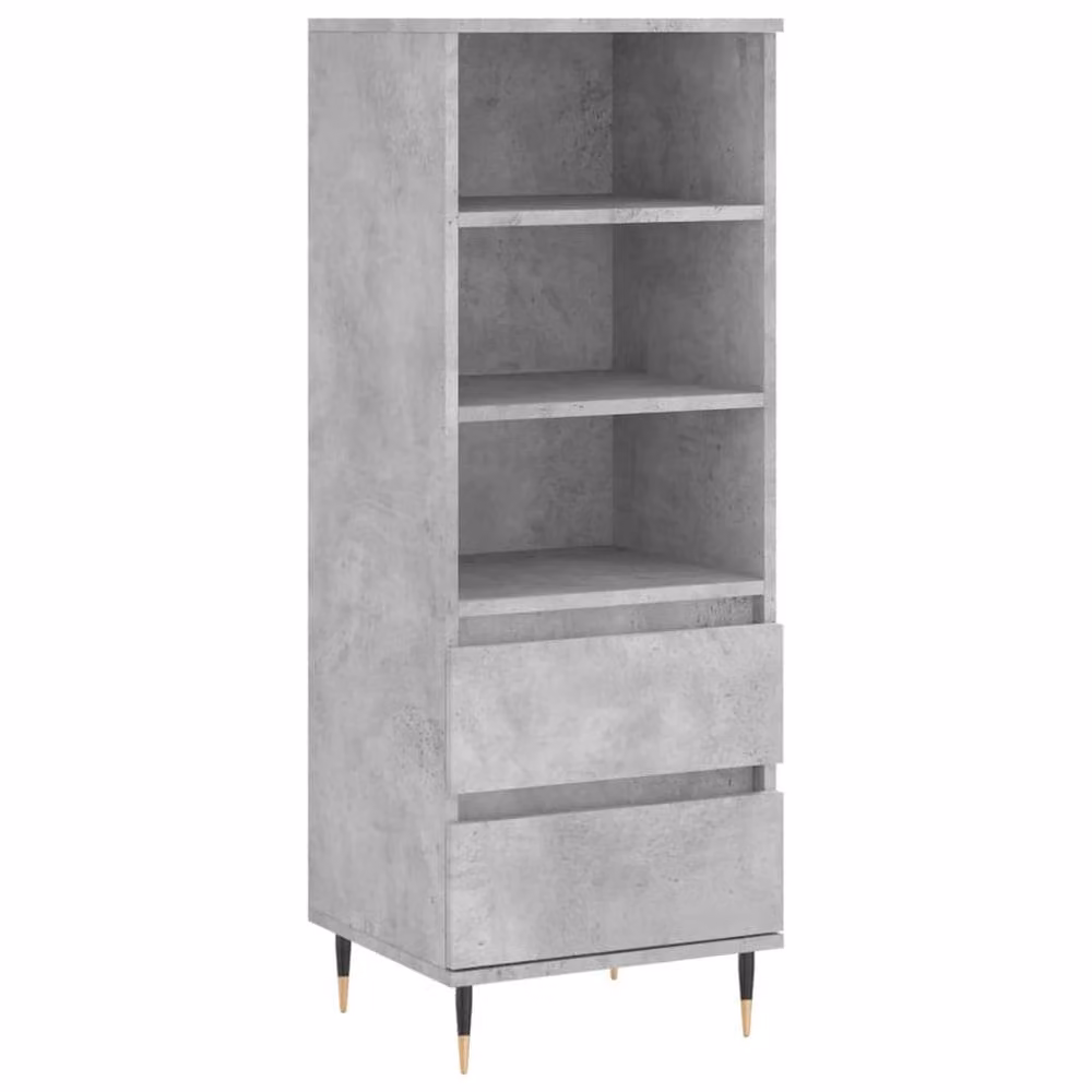 Berkfield Home Modern Highboard in Concrete Grey, W: 40 cm, D: 36 cm, H: 110 cm – 2