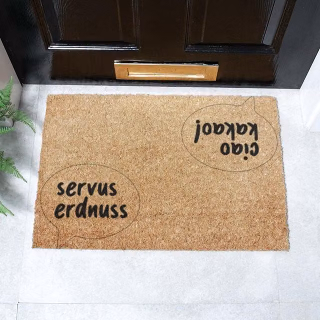 Artsy Mats Servus Erdnuss Doormat in Brown, W/D: 90 x 60 cm – 1