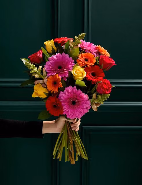 M&S Flower Market Bright Rose Germini and Antirrhinum Bouquet in Multicolour