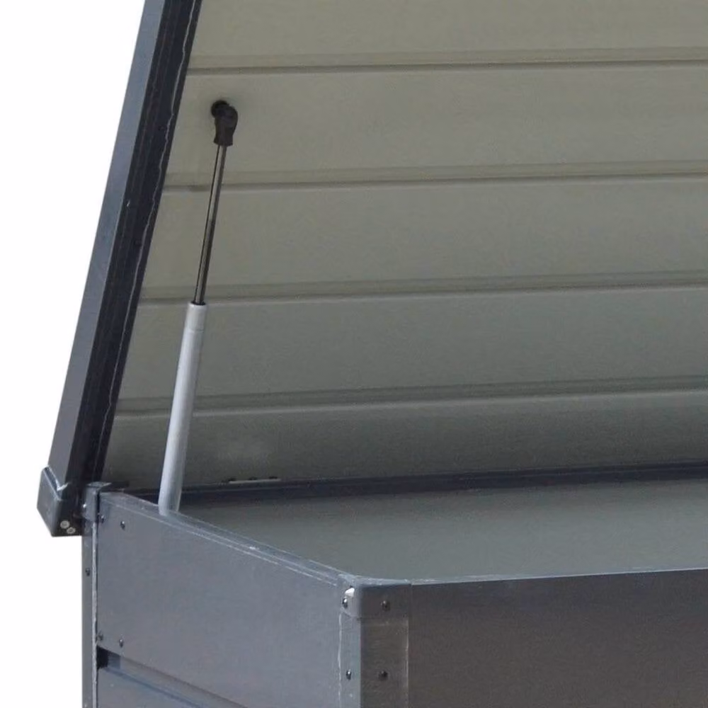 SPETLEK Grey Metal Outdoor Garden Storage Box with 600L Capacity – 3