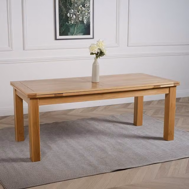 Thats Furniture Richmond Extendable Rectangular Dining Table in Brown Oak