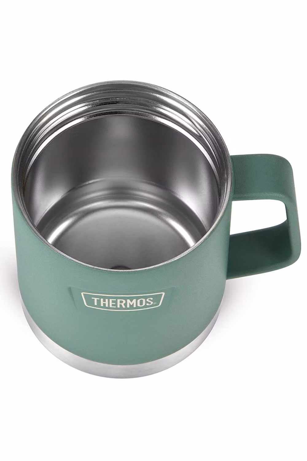 Thermos Icon Series Double Walled Stainless Steel Desk Mug with Lid, 410 ml, Rock Cap Green – 3
