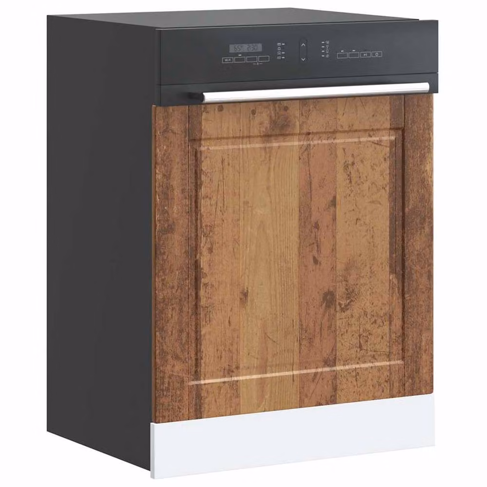 Berkfield Home Decorative Dishwasher Panel Porto Old Wood in Brown, W/D/H: 60 x 1.5 x 67 cm – 2