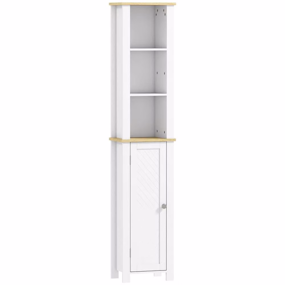 Wyld Haus Nifael Slim Freestanding Bathroom Cabinet White W/D/H: 34 x 23 x 165 cm – 2