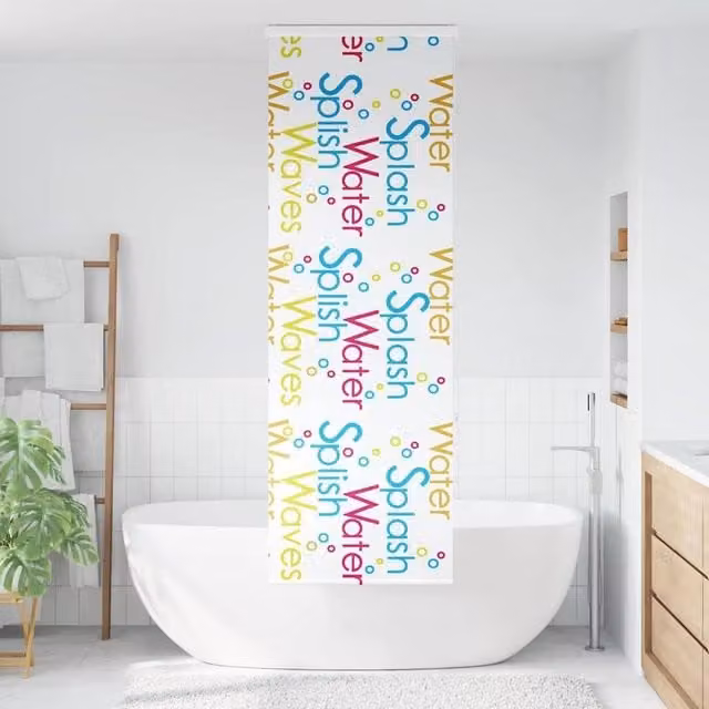 Berkfield Home White Opaque Shower Roller Blind with Cassette, W/H: 66 x 240 cm