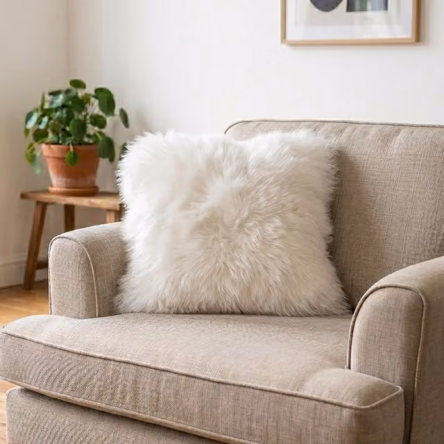 Simply Sheepskin Natural Wool Square Cushion, W/D/H: 45 x 45 x 45 cm – 3