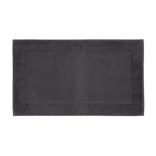 Christy Supreme Cotton Terry Bath Mat, Grey, W/D/H: 50 x 90 x 1 cm