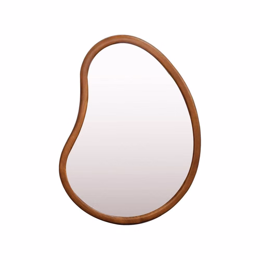Sweekeet Brown Wooden Wall Mirror, Width: 85.5 cm – 2