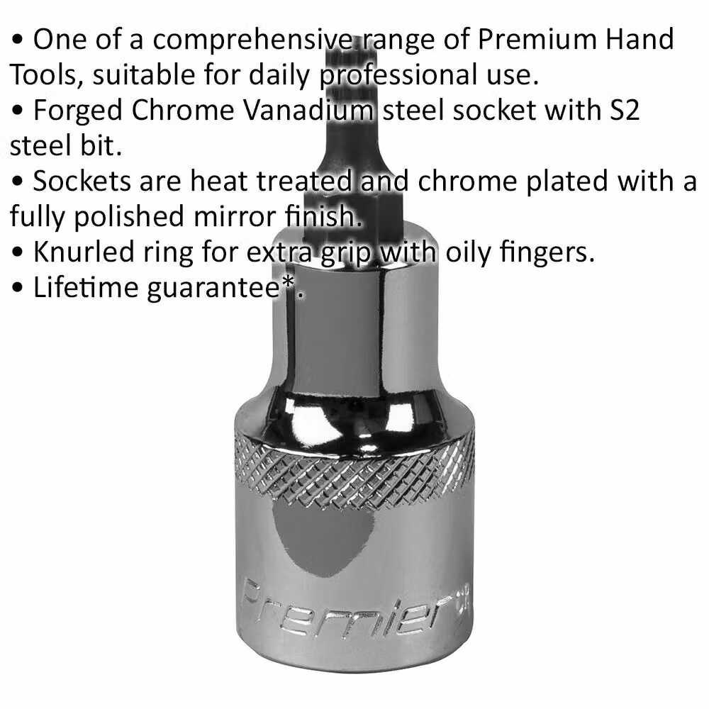 Loops M5 Forged Spline Socket Bit 1/2 Inch Square Drive Stainless Steel Silver – 2