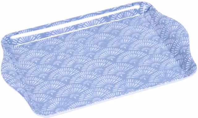 Zorenii Small Rectangular Blue Geometric Tray