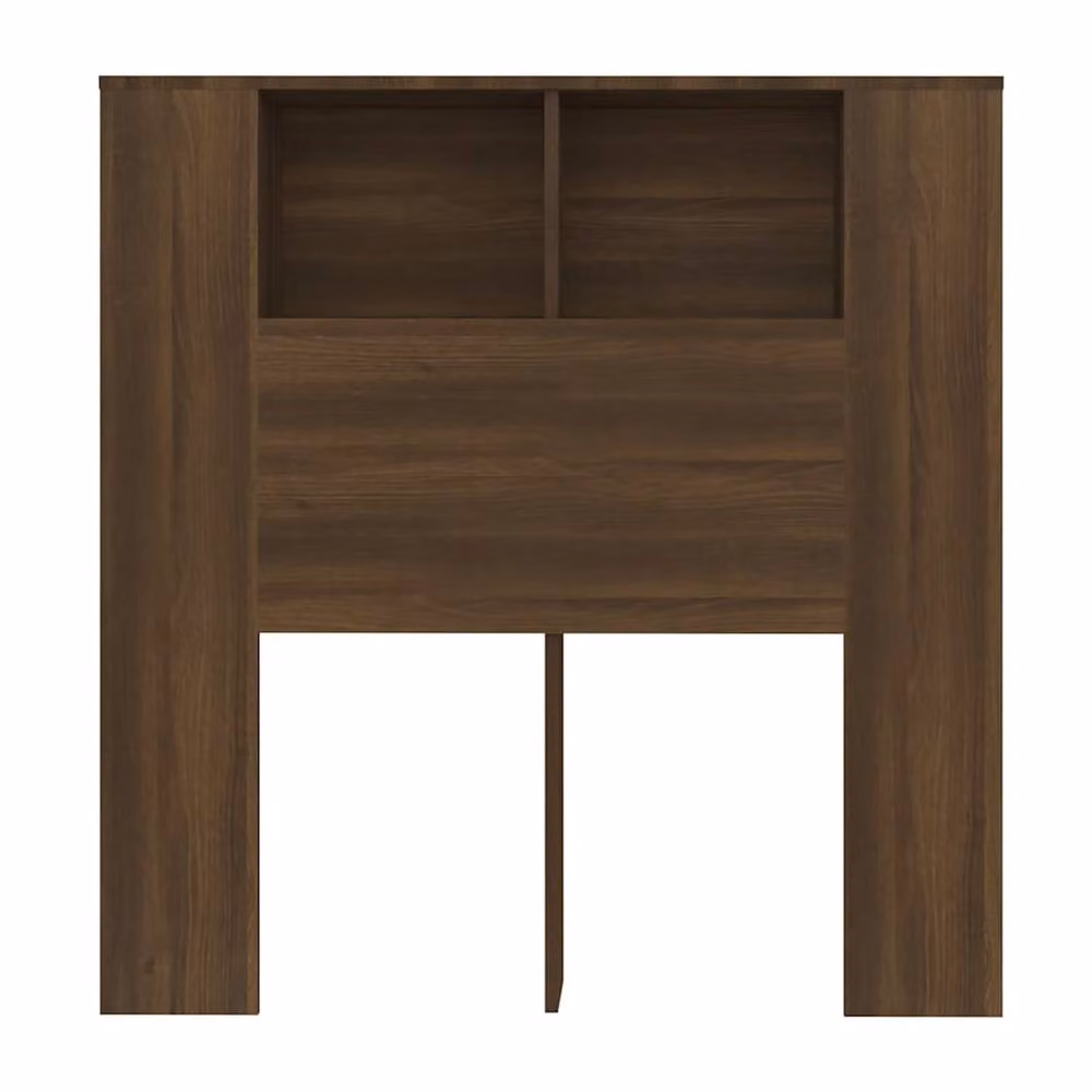 Berkfield Home Modern Wall Mounted Headboard Cabinet in Brown Oak, W/D/H: 100 x 18.5 x 104.5 cm – 3