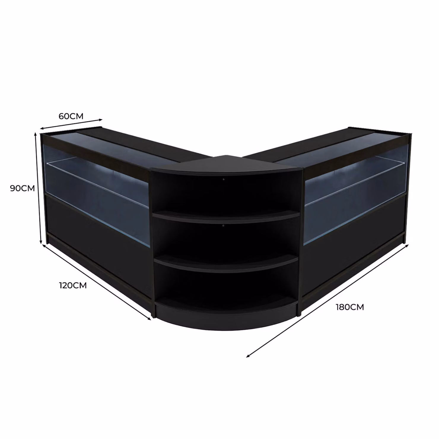 Monstershop Andromeda LED Shop Counter Set LM60 and 2 x C1200 in Black – 2