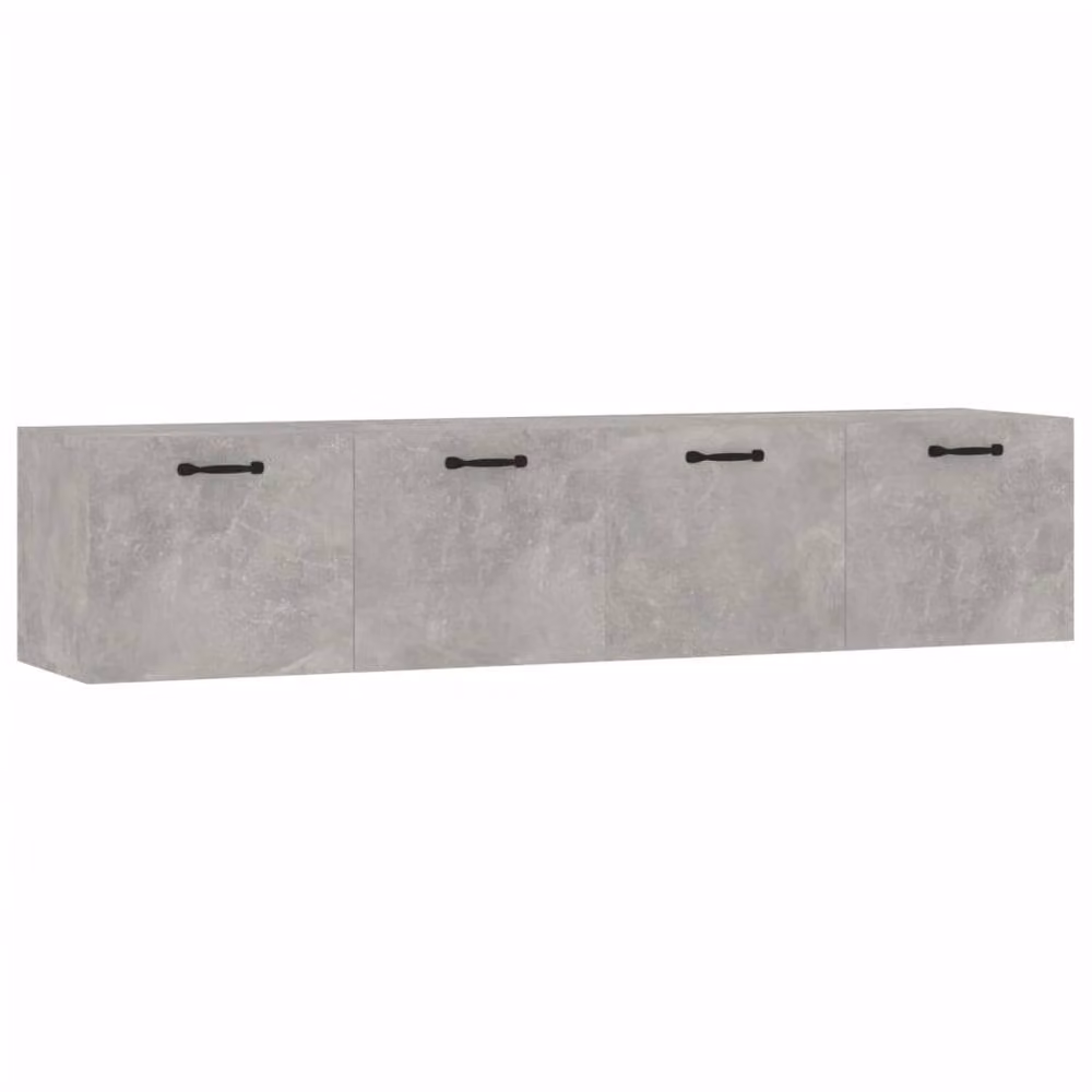 Berkfield Home Wall Mounted Cabinets, 2 Pack, Concrete Grey, W: 60 cm, D: 36.5 cm, H: 35 cm – 2