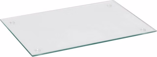 Harbour Housewares Transparent Glass Rectangular Chopping Board, W: 50 cm, D: 40 cm