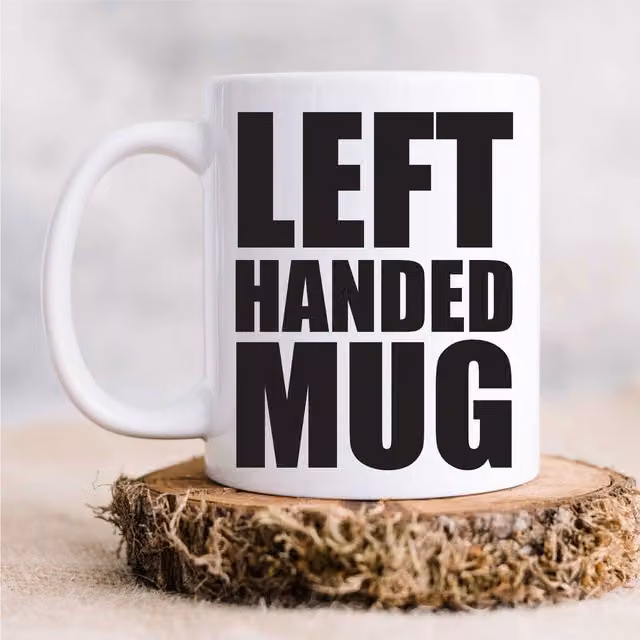 60 Second Makeover Limited Left Handed Ceramic Mug in White